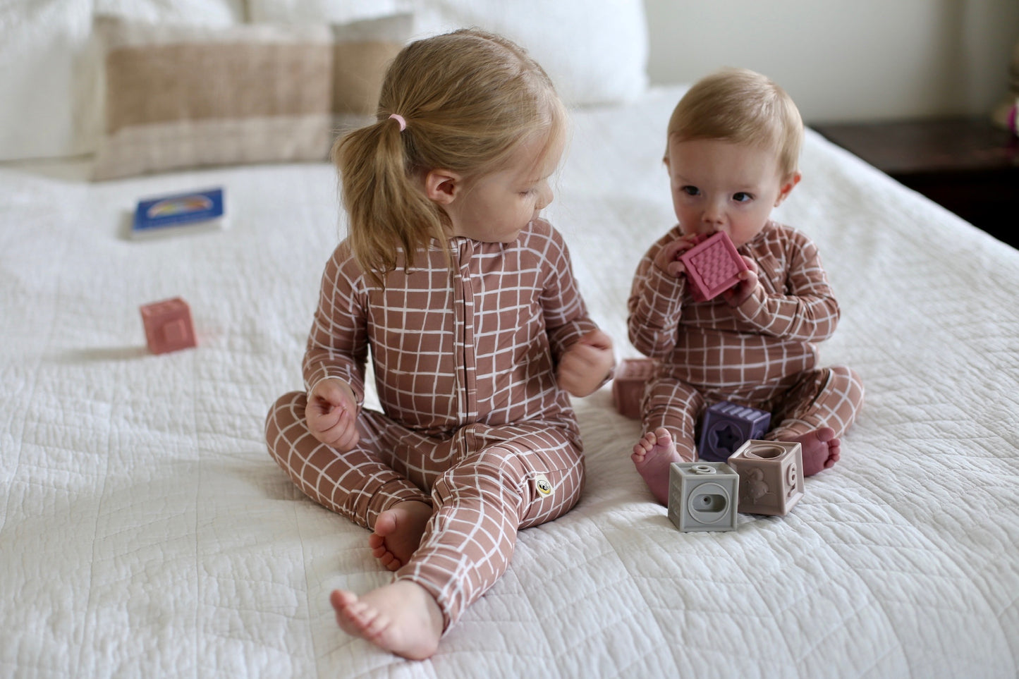 Chocolate Checkers Romper