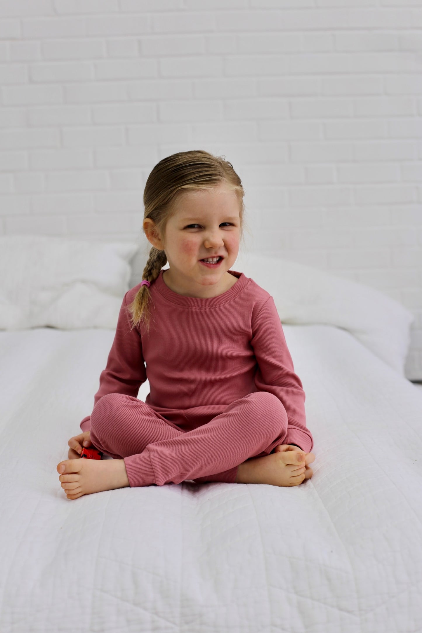 Ribbed Rose Two Piece Set