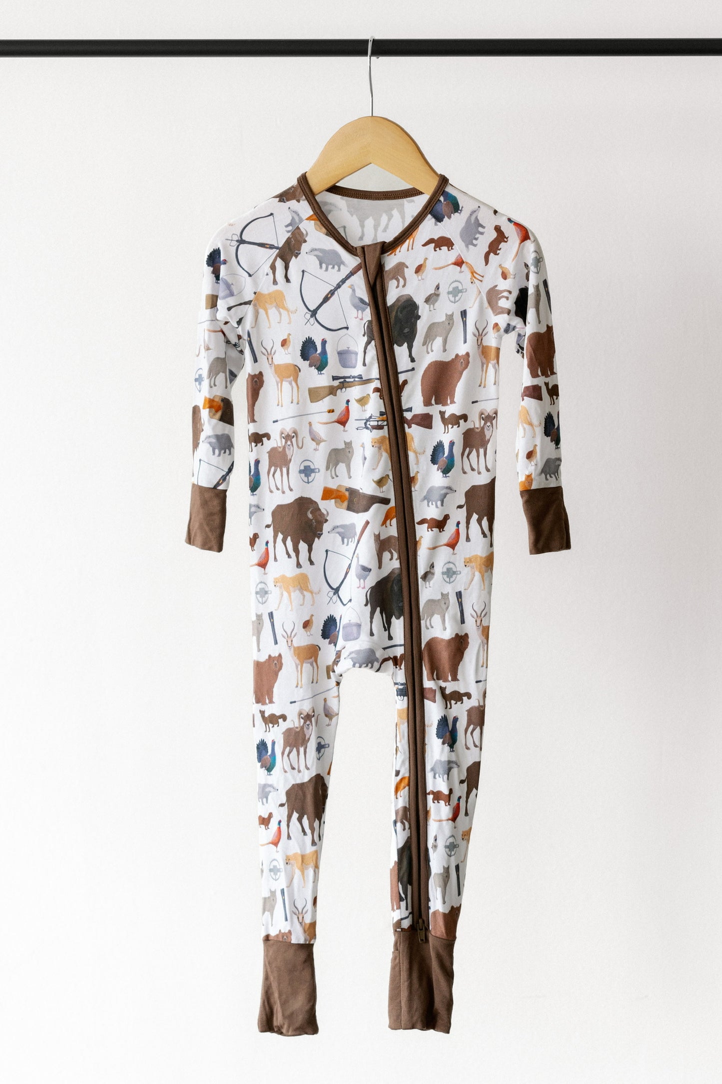 Product shot of hunting bamboo pajamas